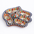 Khmissa en Poterie de Fès – Pièce Artisanale Peinte à la Main