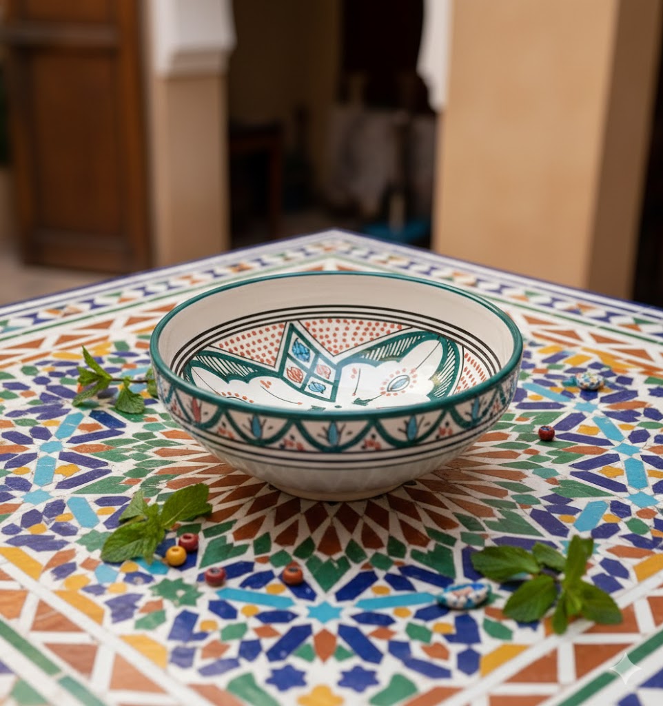 Ensemble (x6) de bols artisanaux en poterie faits main – Élégance traditionnelle marocaine